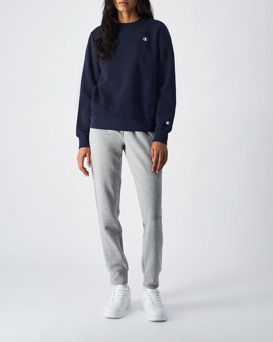 Champion Damen Legacy Basics W - Light Powerblend Fleece Crewneck Sweatshirt M Marineblau, M Marineb