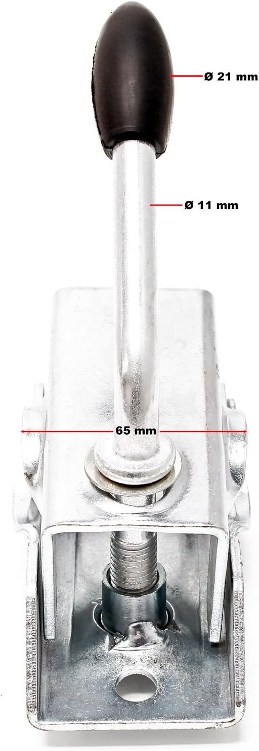 Wiltec Stützen für Anhänger 700 mm x ø 49 mm 2 Stück Anhängerstützen mit Klemmschellen Abstellstütze