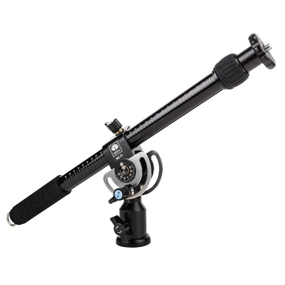 Sirui HA-77 Teleskop-Auslegearm (Horizontalarm 77 cm mit Lasthaken, Belastbar bis 5 kg) schwarz