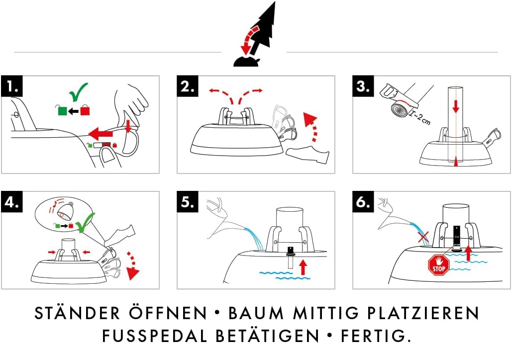 KRINNER® X-Series Deluxe Christbaumständer X-440 Deluxe Weihnachtsbaumständer NEU inkl. Fusspedal mi