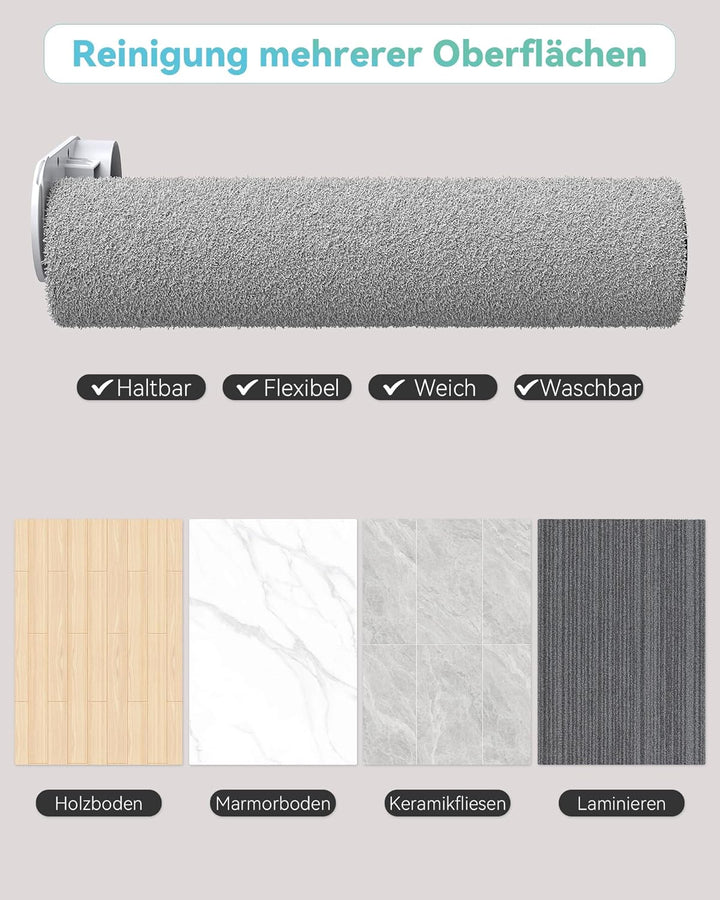 JONR ED12 Zubehörset, 1 Austauschbare Bodenwalzenbürste und 2 Schwammfilter Trommelbürste+filterwatt