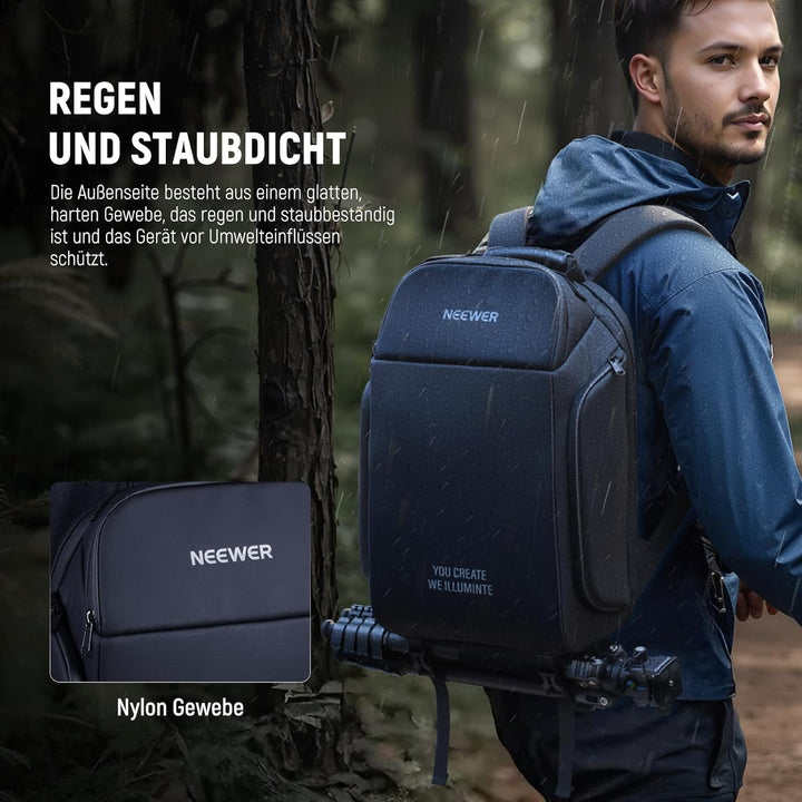 NEEWER Basics Kameratasche für Fotografen, Wasserdichter Digitalkamera Rucksack, stossfestes grosse