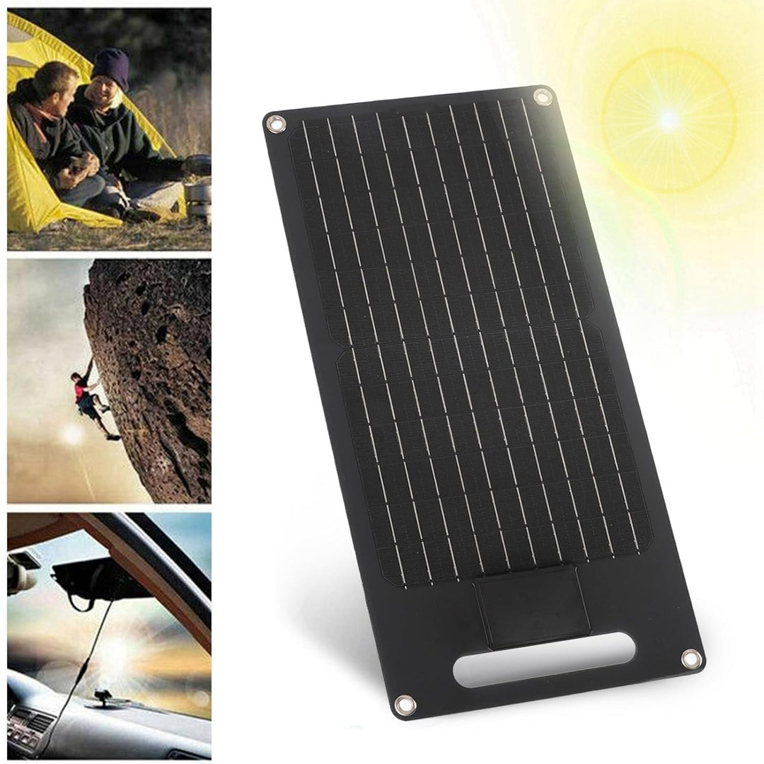 50W 12V Monokristalline Solarpanel mit Dual USB & Type -C - Hocheffizienter Tragbares Ladegerät für