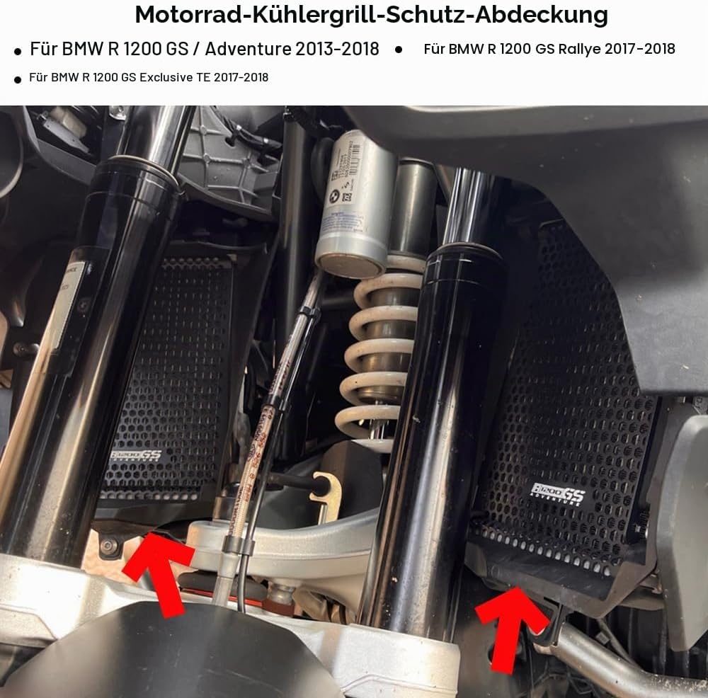 Kühlerschutz Kühler Kühlerabdeckung für B-M-W R 1200 GS R1200GS/Adventure 2013-2018 | R1200GS Rallye