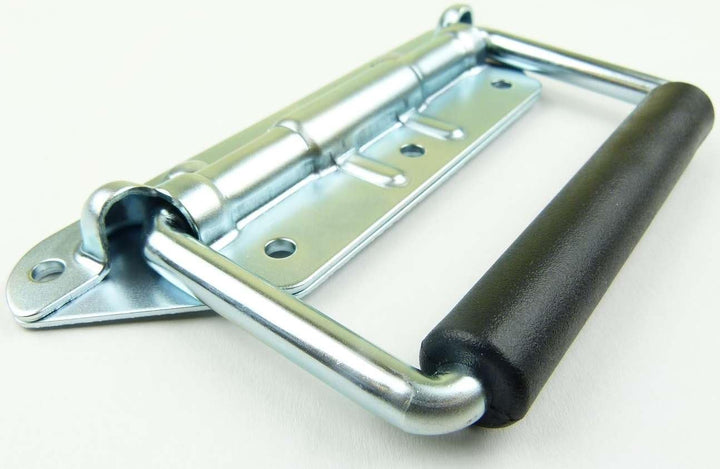 Adam Hall Hardware 34482 M12 AH - 12er Set Klappgriff/Kistengriff gefedert silber 6-Loch