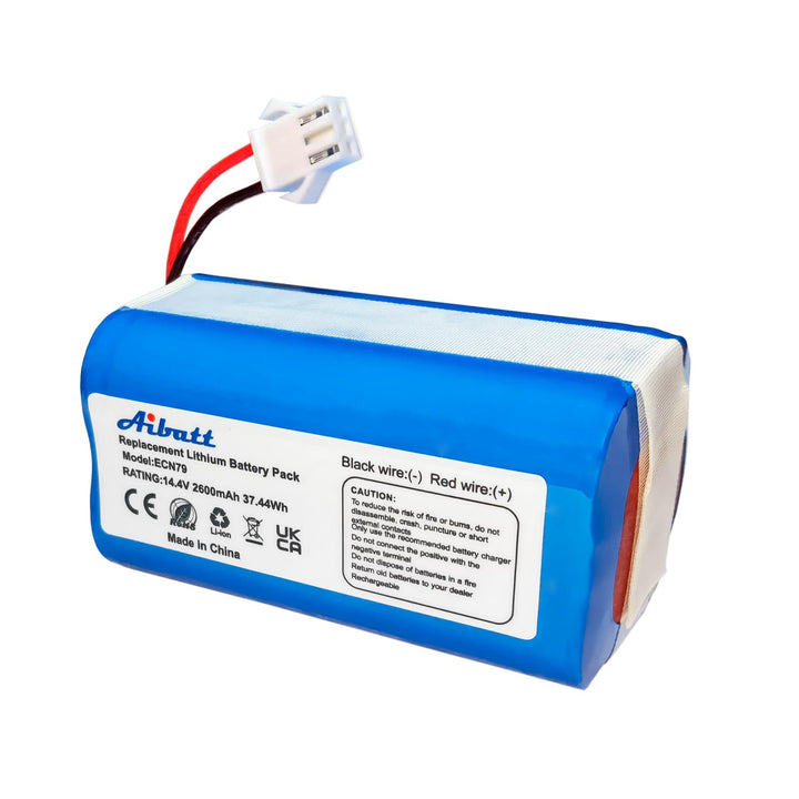 Aibatt 14.4V 2600mAh Ersatzakku Kompatibel mit Eufy RoboVac 11 11S 11S MAX RoboVac G10 Hybrid RoboVa