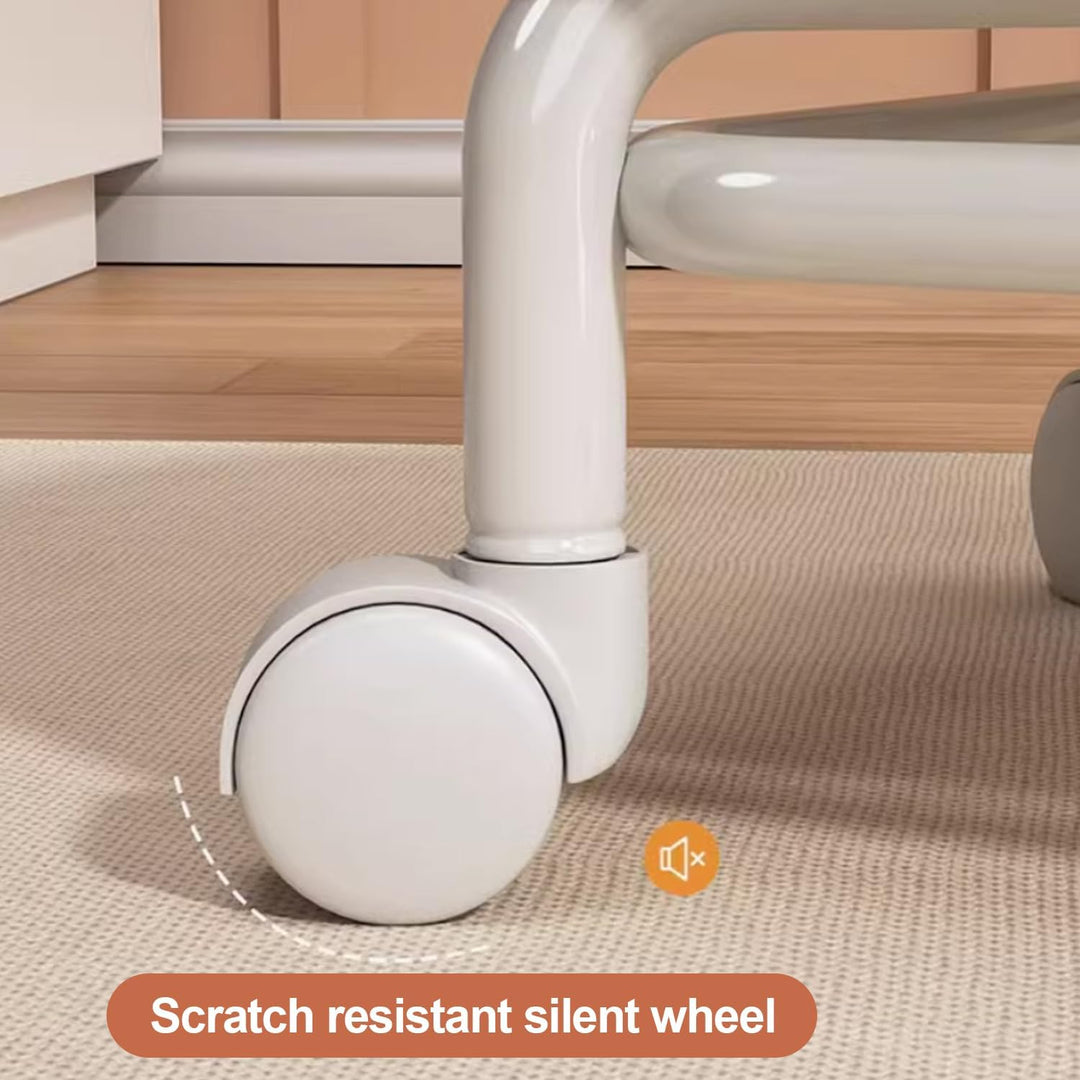 Rollhocker mit Rollen, kleine niedrige kleine Hocker auf Rollen, Drehstuhlhocker, 360 Grad drehbarer