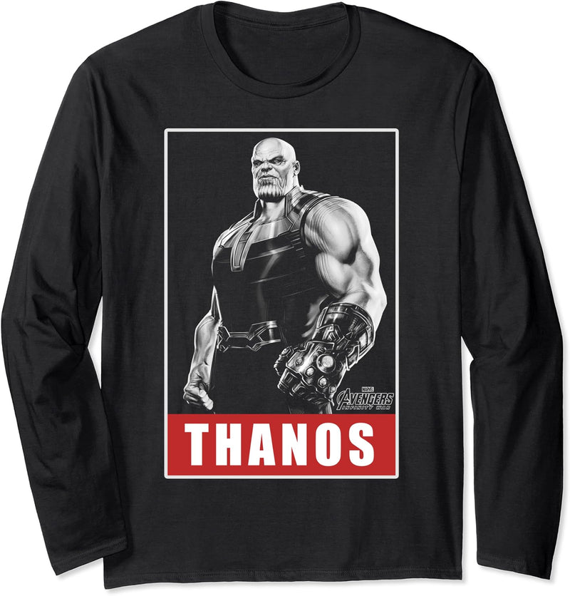 Marvel Avengers: Infinity War Dark Thanos Poster Langarmshirt