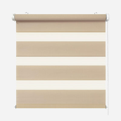 Rikmani Doppelrollo Fensterrollo ARD Duo-Rollo Klemmfixierung Zebrarollo Seitenzugrollo ohne Bohren,