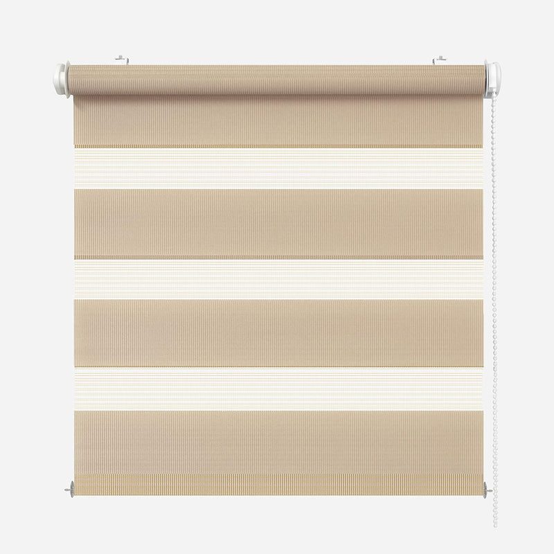 Rikmani Doppelrollo Fensterrollo ARD Duo-Rollo Klemmfixierung Zebrarollo Seitenzugrollo ohne Bohren,