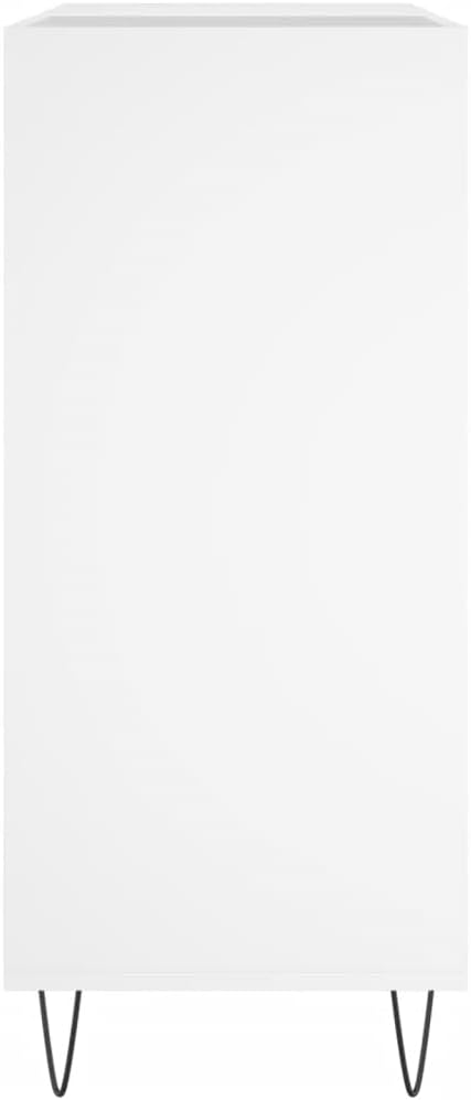 vidaXL Plattenschrank Weiss 84,5x38x89 cm Holzwerkstoff, Weiss