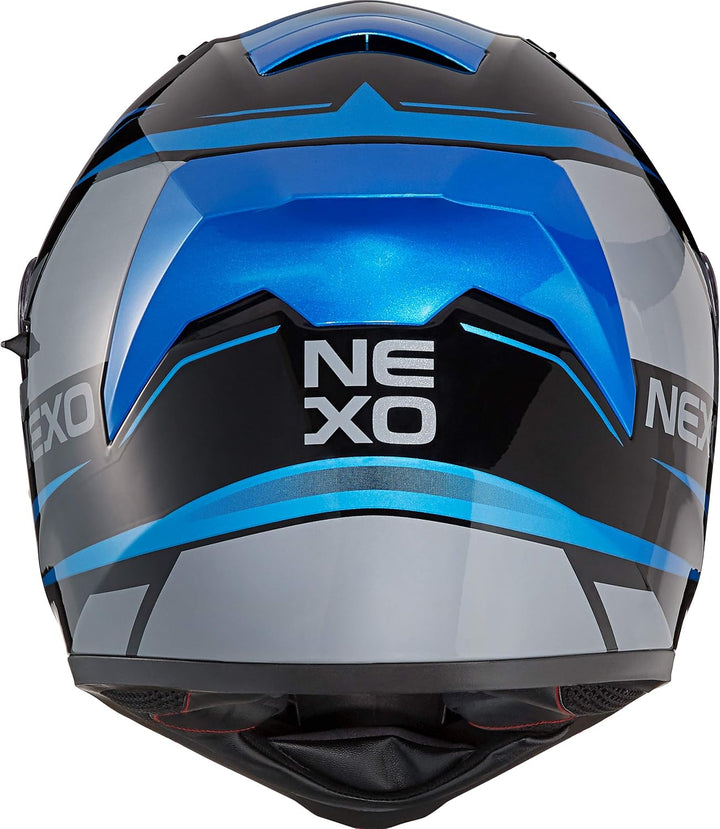 Nexo Integralhelm Motorradhelm Helm Motorrad Mopedhelm Sport II, herausnehmbare Polster, Be-, Entlüf