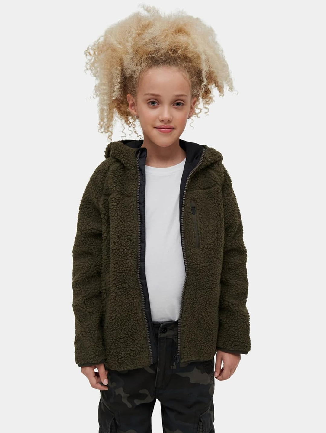 Brandit Kids Teddyfleece Jacket Hooded, verschiedene Farbvarianten, Grössen S (122/128) bis XXL (170