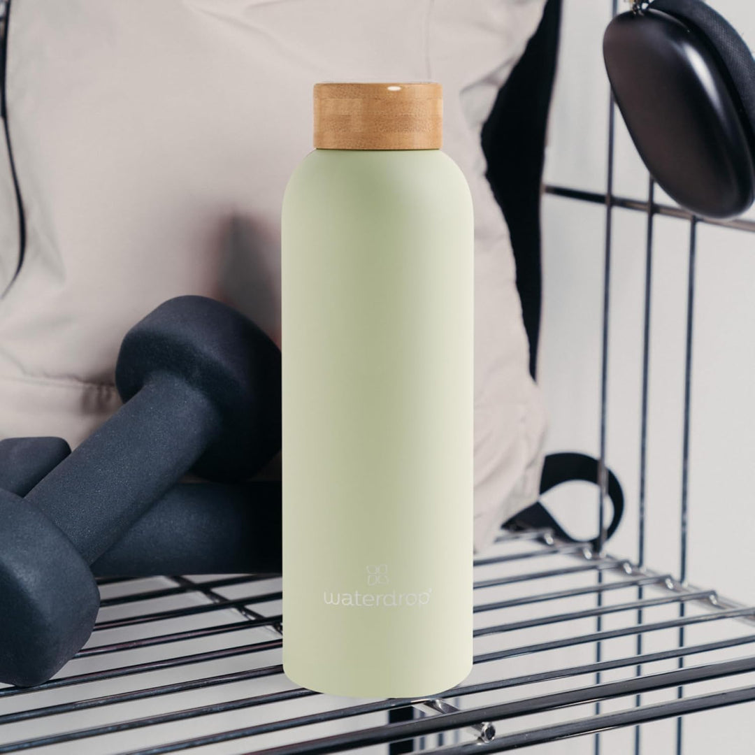 waterdrop® Edelstahl Trinkflasche 600ml - auslaufsichere Trinkflasche Kohlensäure geeignet & BPA fre