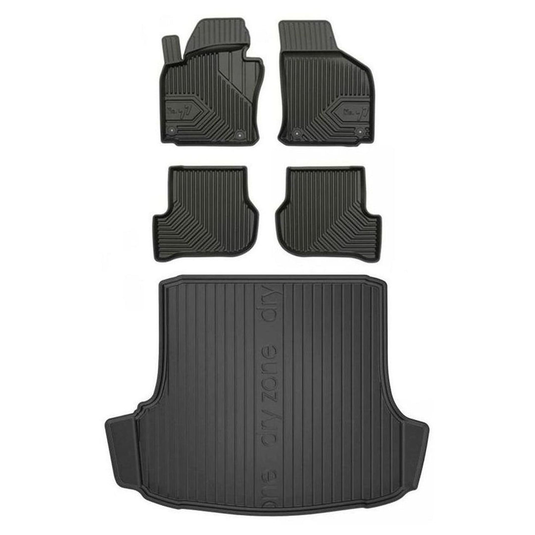 M MOTOS Satz Gummifussmatten und Kofferraummatten für Skoda Octavia II 2004-2013 - Verbessern Sie Ih