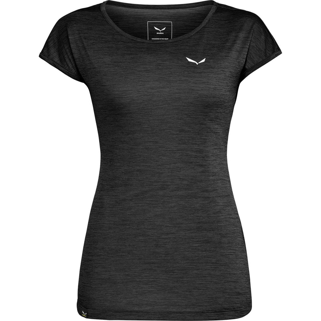 Salewa Damen Puez Melange Dry T-Shirt Funktionsshirt Outdoor-Shirt 40 Black Out Melange, 40 Black Ou