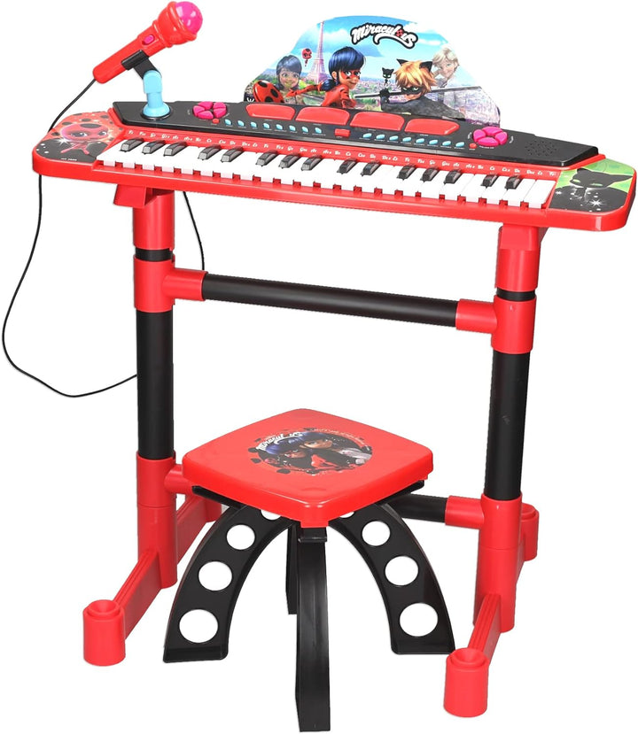 Reig 2686 Miraculous: Tales of Ladybug & Cat Noir Keyboard auf Ständer mit Stuhl