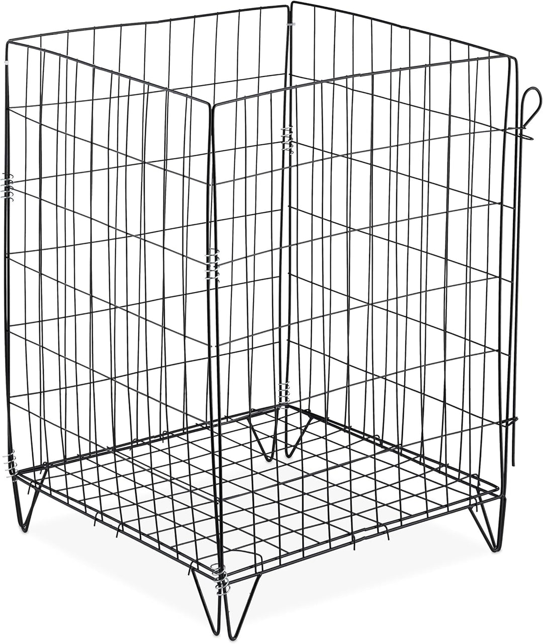 Relaxdays Komposter Metall, HBT: 68 x 46 x 46 cm, Bodengitter und Füsse, für Gartenabfall, Kompostgi