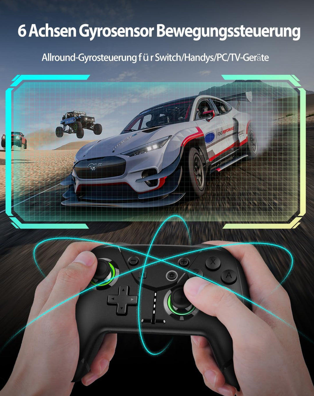 Switch Controller, Game Controller, Switch Pro Gamepad, 4 Vibrationsmodi, 3 Turbo-Modi, kompatibel i
