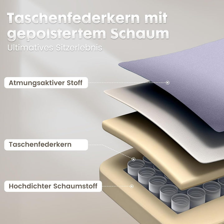 GTPLAYER Gaming Stuhl Bürostuhl Ergonomisch Gaming Sessel mit Kopfstütze und Cloud-Lendenkissen, Gep