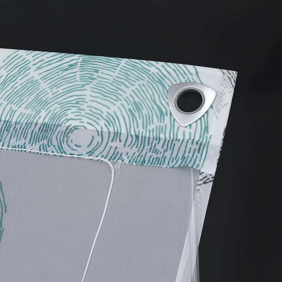 Yujiao Mao Voile Raffrollo ohne Bohren mit Kreise Druck Design Ösenrollo Raffrollos mit Hakenaufhäng