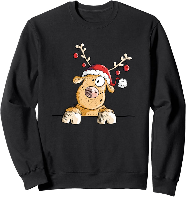 Happy Weihnachsmann Rentier I Motiv für Weihnachten Sweatshirt
