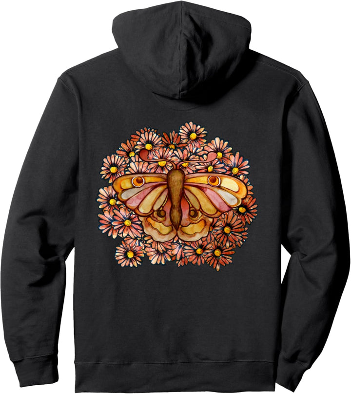 Autumn Daisy Moth Herbstmotte Braune Motten Pullover Hoodie