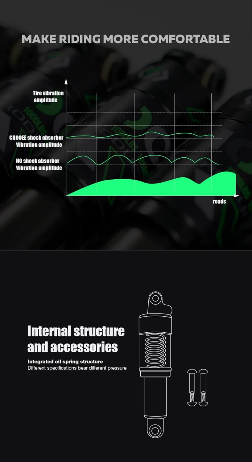 Chooee Fahrrad Stossdämpfer hinten 120mm 125mm 150mm 165mm 185mm 190mm 200mm Mountainbike Dämpfer Hi