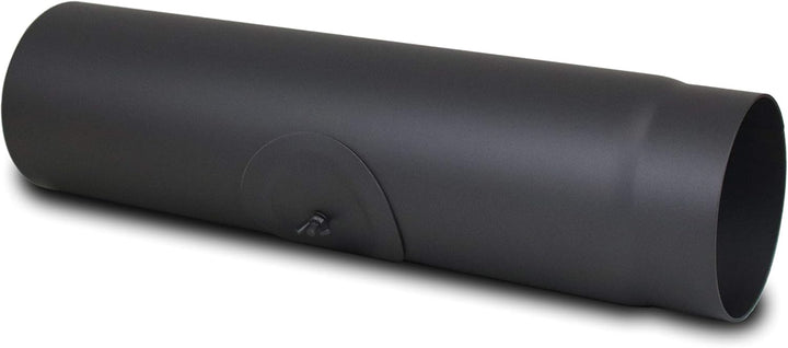 LANZZAS Rauchrohr 500 mm Verlängerung mit Tür - im Durchmesser Ø 150 mm - Farbe: gussgrau - Ofenrohr
