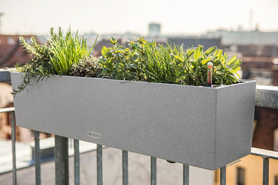 LECHUZA BALCONERA Stone 80 steingrau 15660 79x19x19 cm Steingrau, 79x19x19 cm Steingrau
