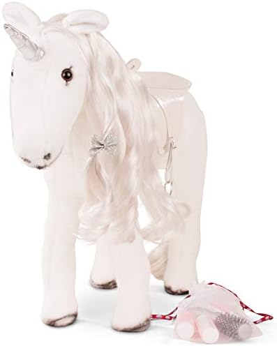 Götz 3402631 Achat Einhorn Puppe zum Kämmen - Kämmpferd - Stockmass von ca. 37 cm und Einer Höhe von