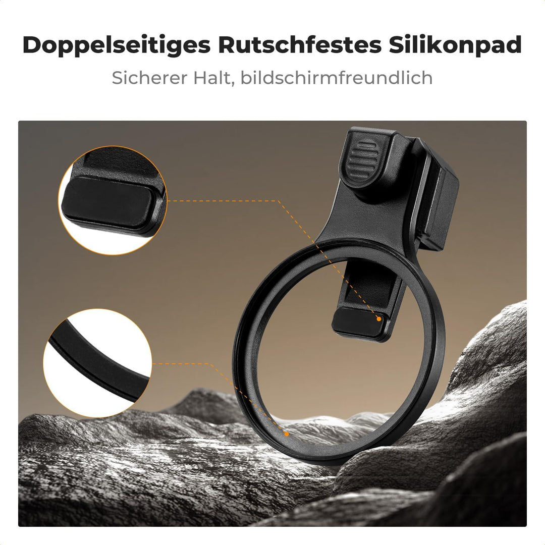 K&amp;F CONCEPT 58mm Universeller Filterclip für Handy mit Druckknopf | kompatibel mit iPhone 16/15/14/1