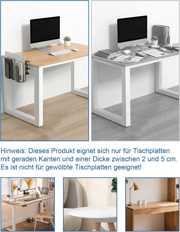 2 Stück Aufhängbarer Laptop Organizer: Verstellbare SchreibtischseiteLaptop-Halterung für Tablet Dok