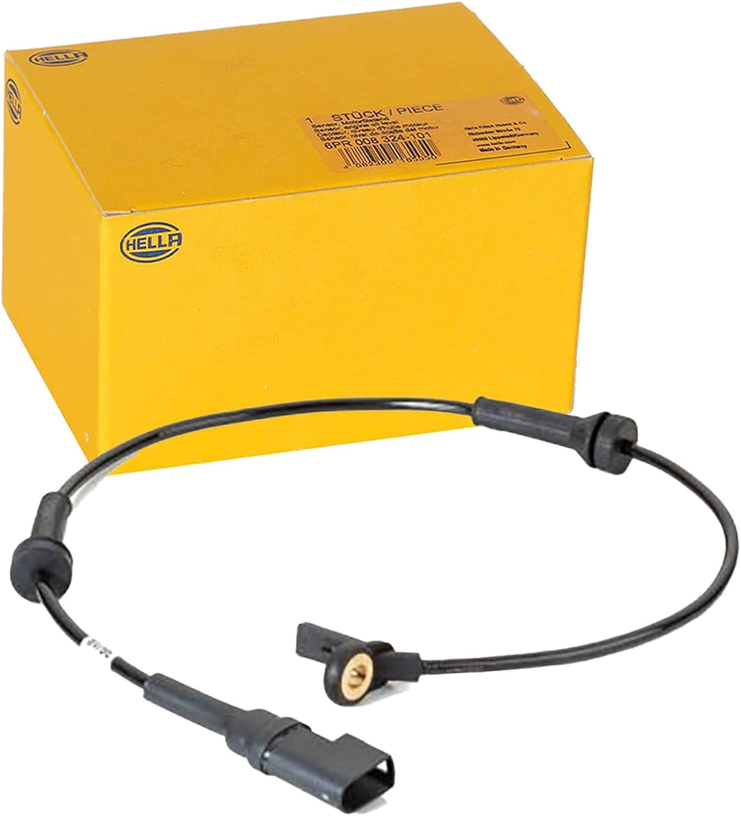 HELLA 6PU 230 040-481 ABS Sensor - Raddrehzahl - 2-polig - Vorderachse - Kabel: 570mm - mit Halter