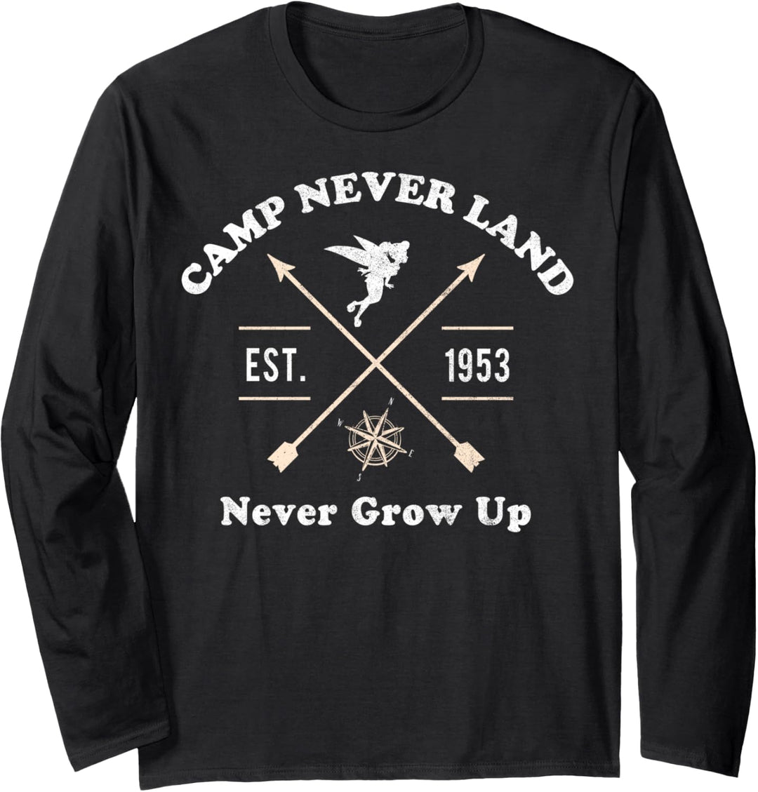 Disney Peter Pan Camp Never Land Logo Langarmshirt