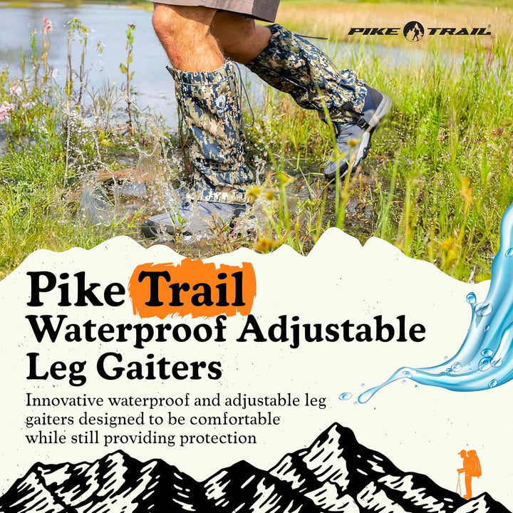 Pike Trail Unisex Trekpro Verstellbare Beinmanschette in voller Länge Grau, Einstellbar Grau