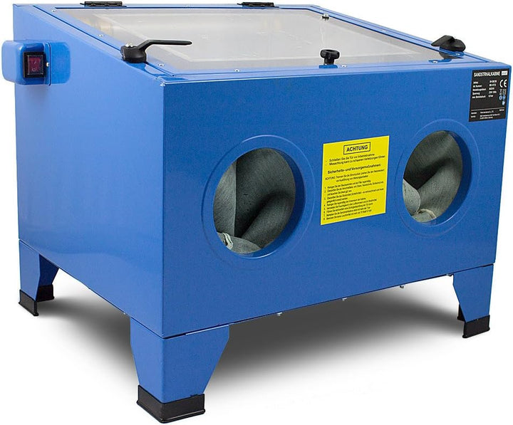 BITUXX® Sandstrahlkabine 90 L Liter Sandstrahlen Industrie Tisch Sandstrahlgerät