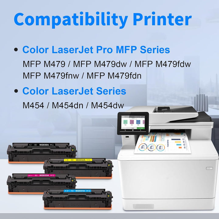 MYCARTRIDGE 415A (Mit Chip) Toner Kompatibel für HP 415A 415X W2030A W2030X Toner Kompatibel für HP