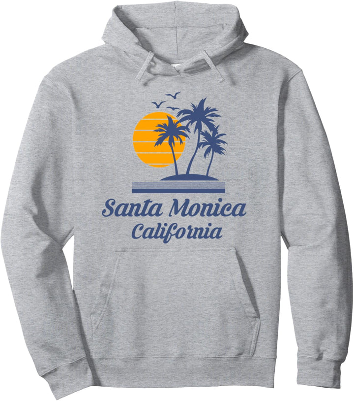 Santa Monica Beach California CA City Pullover Hoodie