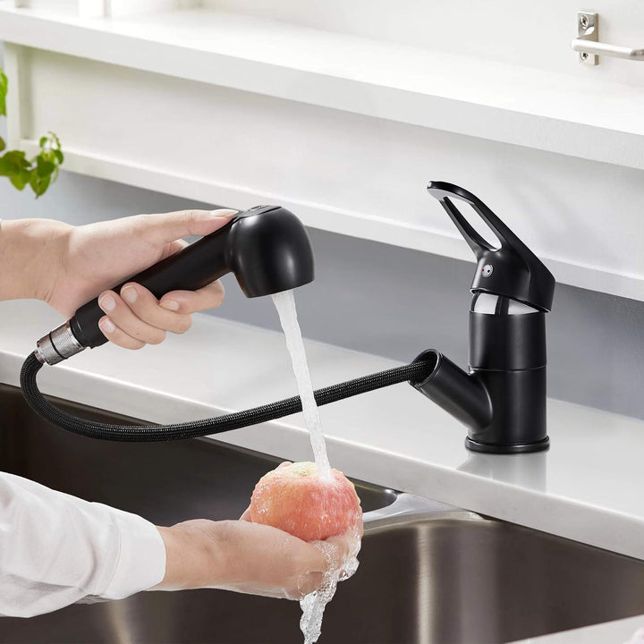 BONADE Ausziehbare Küchenarmatur mit Dual-Spülbrause, Wasserhahn 360° Drehbare Spültischarmatur, Hoc