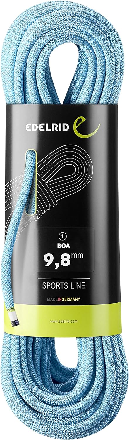 EDELRID Kletterseil Boa 9,8 mm Einfachseil Blue (300) 60m, Blue (300) 60m