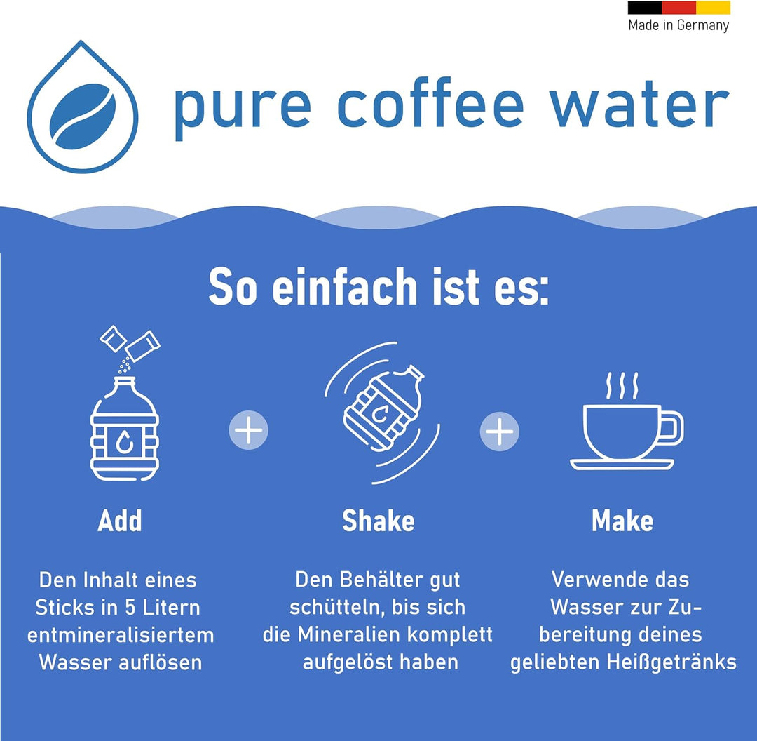 30 Mineralien-Sticks für 150l | Für Kaffee & Espresso optimiert