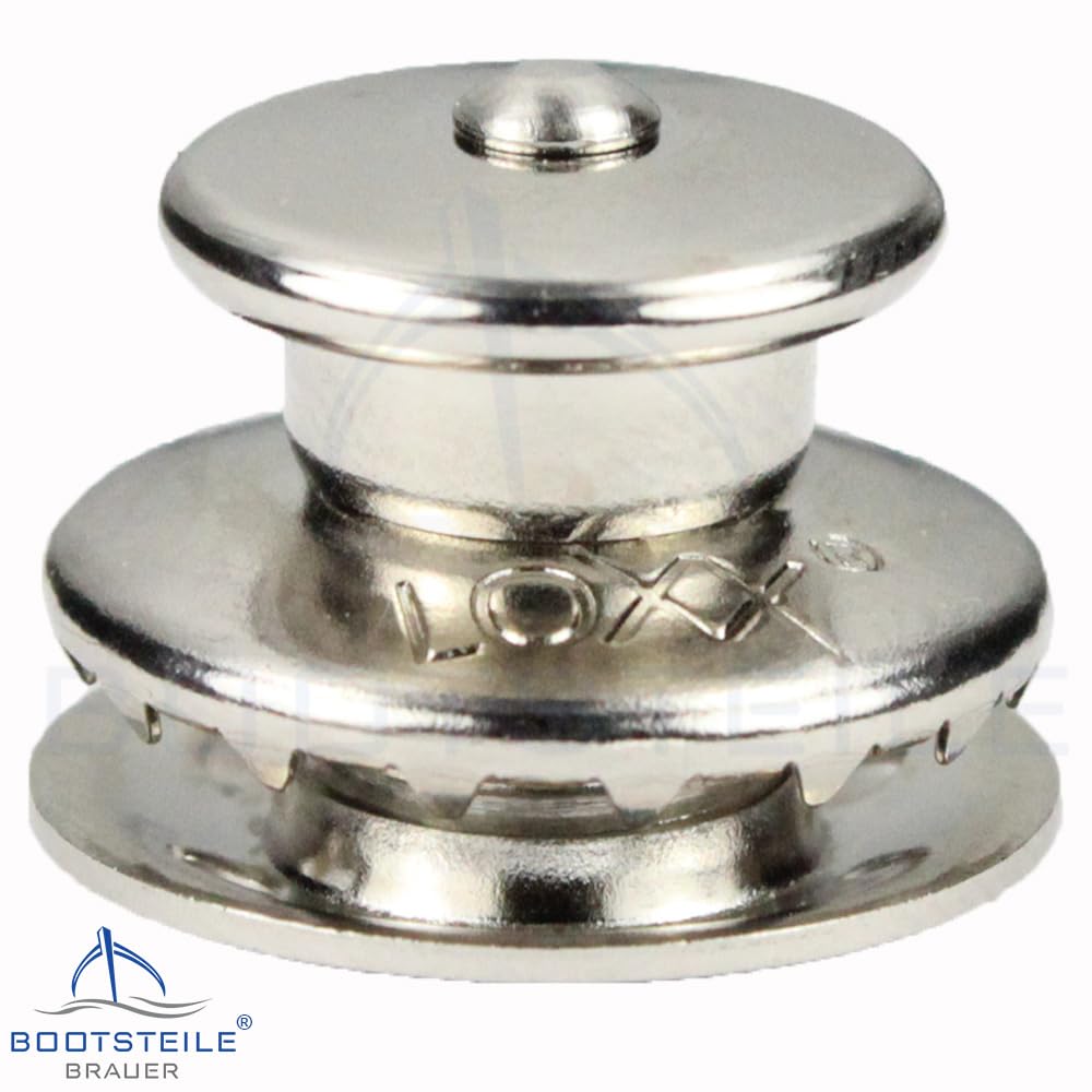 25 Stück LOXX® Oberteil Knopf mit grosser Griffkappe, Standardscheibe für Material bis 2,5 mm - Mess