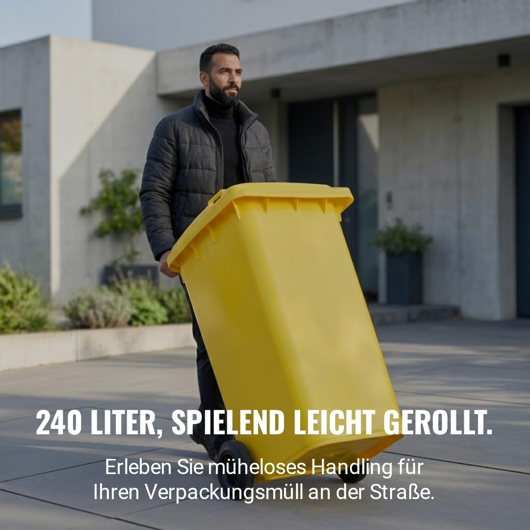 plasteo® Mülltonne Abfalltonne Reststofftonne Müllbehälter Mülleimer Made in Germany Für Strassenste