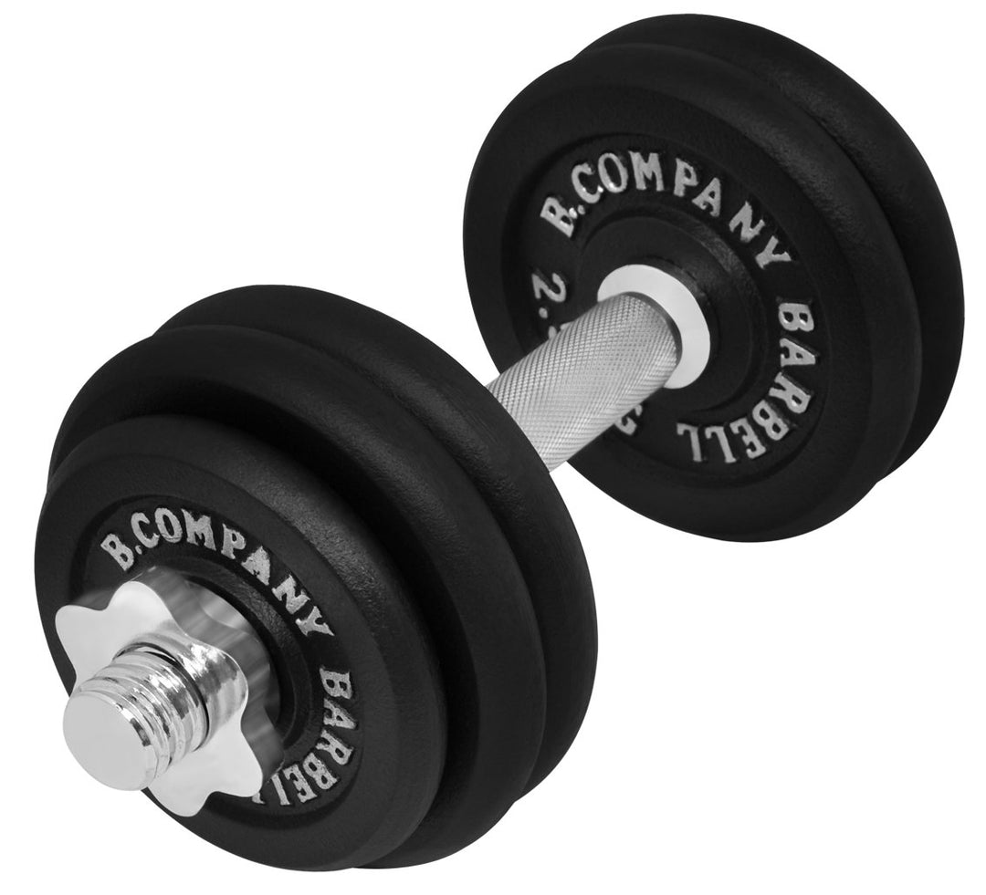 Guss Kurzhantel-Set 15Kg (1 x Kurzhantelstange 35cm, 2x1,25 und 4x2,5Kg Hantelscheiben) Hantelset Ha