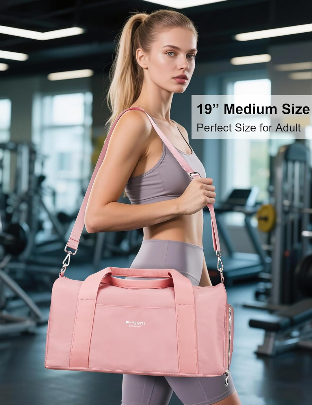 19 Zoll Sporttasche Reisetasche für Damen und Herren,wasserdichte Handgepäcktasche,Trainingstasche f