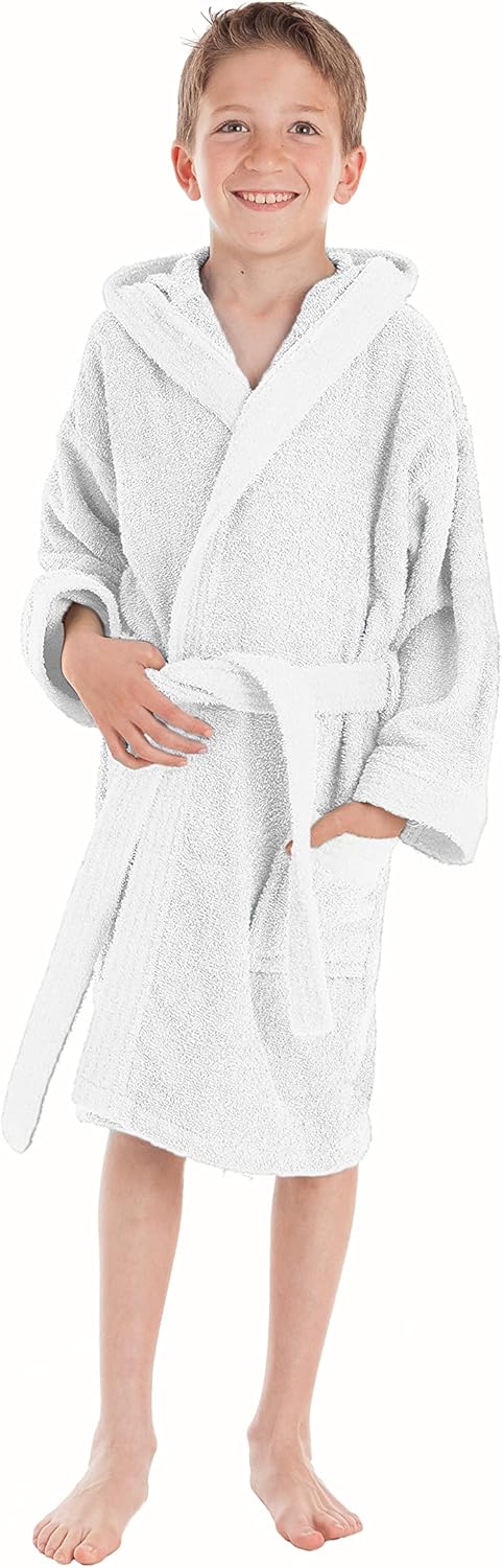 LEBENGOOD Kinder Bademantel für Jungen, Mädchen & Teenager, 100%, Baumwolle, Frottee, kinder, 400gr,
