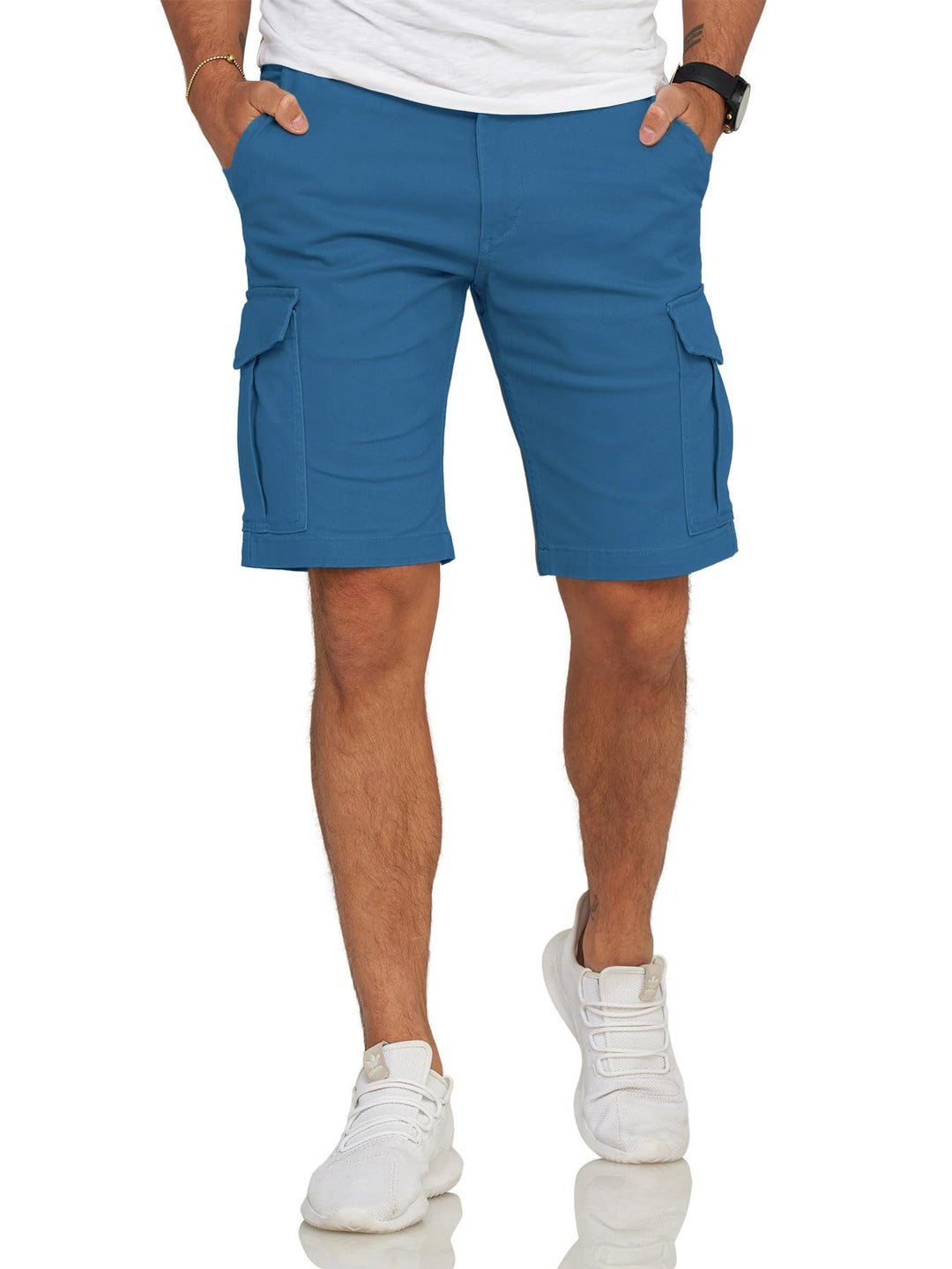 JACK & JONES Male Cargo Shorts Plus Normal geschnitten Cargo Shorts S Dark Blue, S Dark Blue