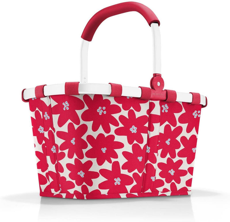 reisenthel carrybag frame daisy red – Stabiler Einkaufskorb mit viel Stauraum und praktischer Innent