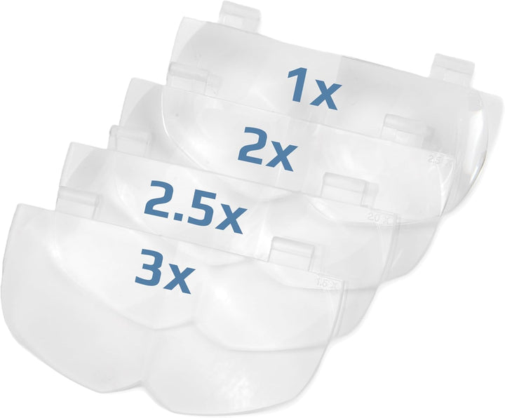 Carson MagniVisor Deluxe Komfort Kopflupe mit abnehmbarer LED Lampe und Wechsellinsen (CP-60) MagniV